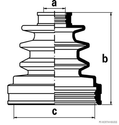 J2882009 HERTH+BUSS JAKOPARTS Комплект пыльника, приводной вал
