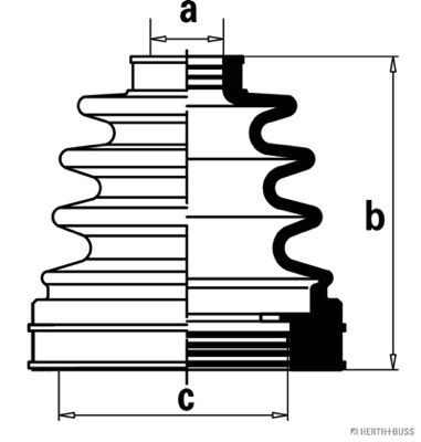 J2881021 HERTH+BUSS JAKOPARTS Комплект пыльника, приводной вал