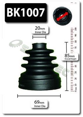 BK1007 SHAFTEC Комплект пыльника, приводной вал