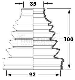 BCB2384 BORG & BECK Пыльник, приводной вал