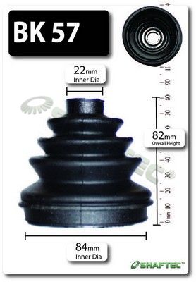 BK57 SHAFTEC Комплект пыльника, приводной вал