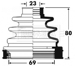 BCB2854 BORG & BECK Пыльник, приводной вал