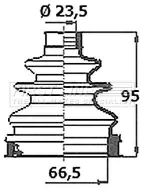 FCB6388 FIRST LINE Комплект пыльника, приводной вал