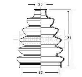 BCB2343 BORG & BECK Пыльник, приводной вал