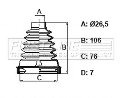 FCB6397 FIRST LINE Пыльник, приводной вал