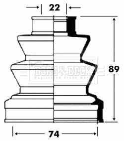 BCB2826 BORG & BECK Пыльник, приводной вал