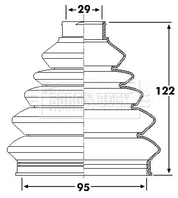 BCB6139 BORG & BECK Пыльник, приводной вал