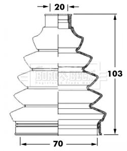 BCB6047 BORG & BECK Комплект пыльника, приводной вал