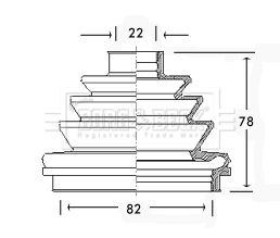 BCB2190 BORG & BECK Пыльник, приводной вал