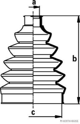 J2860908 HERTH+BUSS JAKOPARTS Комплект пыльника, приводной вал