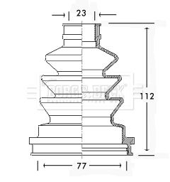 BCB2532 BORG & BECK Пыльник, приводной вал