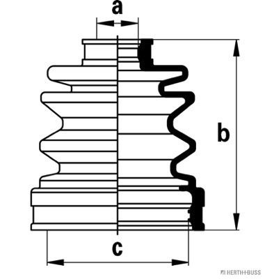 J2888006 HERTH+BUSS JAKOPARTS Комплект пыльника, приводной вал