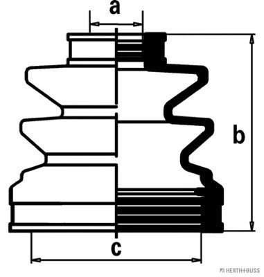 J2880502 HERTH+BUSS JAKOPARTS Комплект пыльника, приводной вал