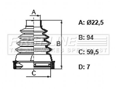 FCB6368 FIRST LINE Пыльник, приводной вал