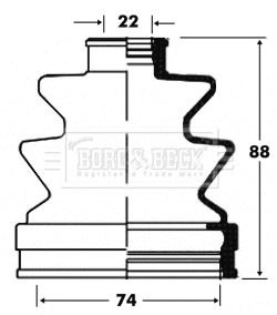 BCB2825 BORG & BECK Пыльник, приводной вал