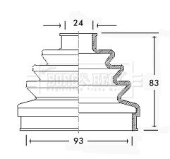 BCB2278 BORG & BECK Пыльник, приводной вал