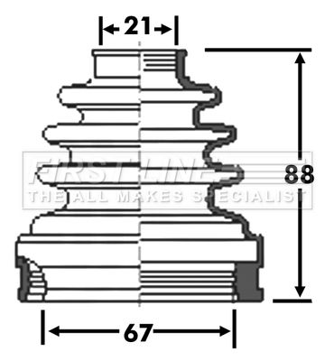 FCB6313 FIRST LINE Пыльник, приводной вал