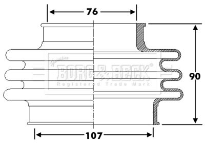 BCB6276 BORG & BECK Пыльник, приводной вал