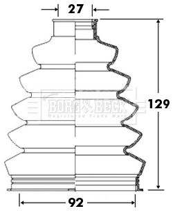 BCB2371 BORG & BECK Пыльник, приводной вал