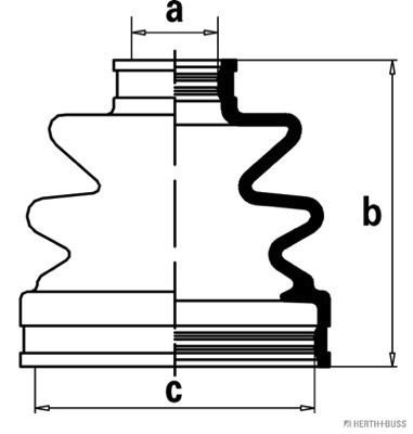 J2880503 HERTH+BUSS JAKOPARTS Комплект пыльника, приводной вал