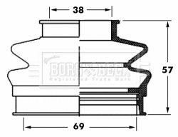 BCB6064 BORG & BECK Пыльник, приводной вал