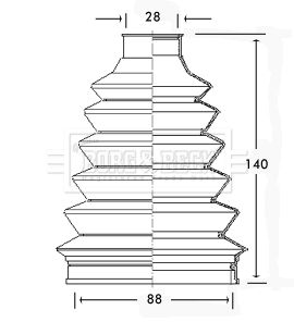 BCB2339 BORG & BECK Пыльник, приводной вал