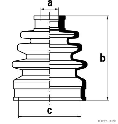 J2860502 HERTH+BUSS JAKOPARTS Комплект пыльника, приводной вал