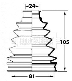 BCB6058 BORG & BECK Пыльник, приводной вал