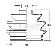 BCB2011 BORG & BECK Пыльник, приводной вал