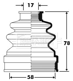 BCB2382 BORG & BECK Пыльник, приводной вал