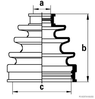 J2862001 HERTH+BUSS JAKOPARTS Комплект пыльника, приводной вал