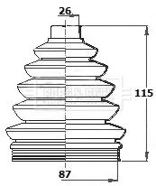 BCB6138 BORG & BECK Пыльник, приводной вал