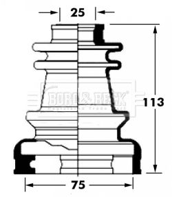 BCB6030 BORG & BECK Пыльник, приводной вал