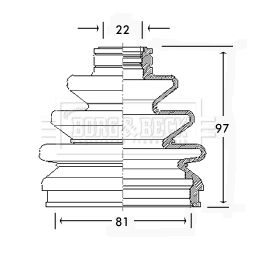 BCB2251 BORG & BECK Пыльник, приводной вал