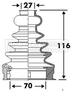 FCB6113 FIRST LINE Пыльник, приводной вал