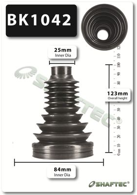 BK1042 SHAFTEC Комплект пыльника, приводной вал