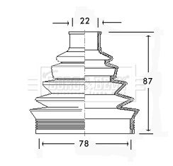 BCB2285 BORG & BECK Пыльник, приводной вал