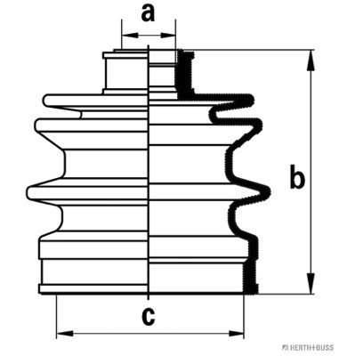 J2863003 HERTH+BUSS JAKOPARTS Комплект пыльника, приводной вал