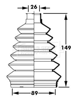 BCB2367 BORG & BECK Пыльник, приводной вал