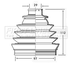 FCB2321 FIRST LINE Пыльник, приводной вал