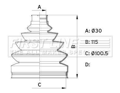 FCB6345 FIRST LINE Пыльник, приводной вал