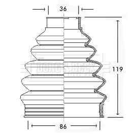 BCB2280 BORG & BECK Пыльник, приводной вал