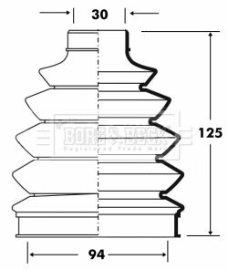 BCB6079 BORG & BECK Пыльник, приводной вал