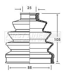 FCB2145 FIRST LINE Пыльник, приводной вал