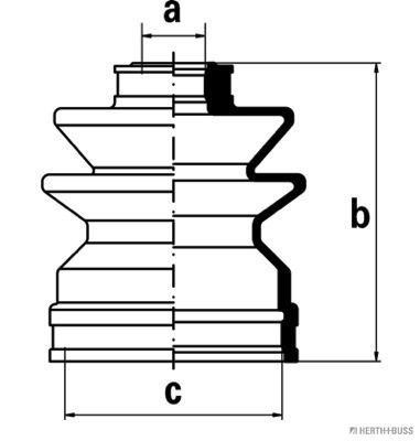 J2881008 HERTH+BUSS JAKOPARTS Комплект пыльника, приводной вал