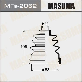 MFs2062 MASUMA Комплект пыльника, приводной вал