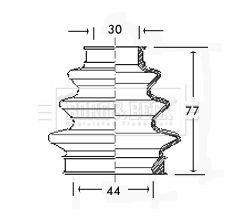 BCB2349 BORG & BECK Пыльник, приводной вал