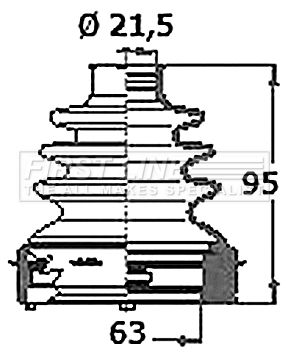 FCB6335 FIRST LINE Пыльник, приводной вал