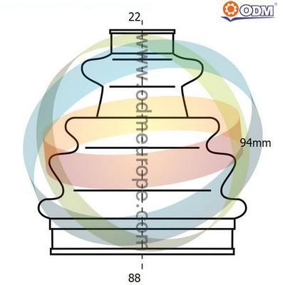 21990159 Multiparts Комплект пыльника, приводной вал