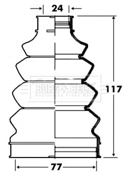 BCB2844 BORG & BECK Пыльник, приводной вал